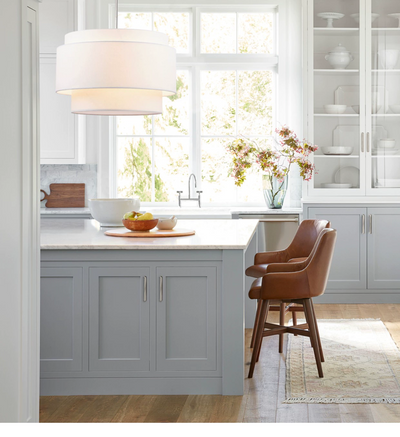 KirraLume Beige Linen Drum Pendant Lamp for Dining Room - OpalDwell