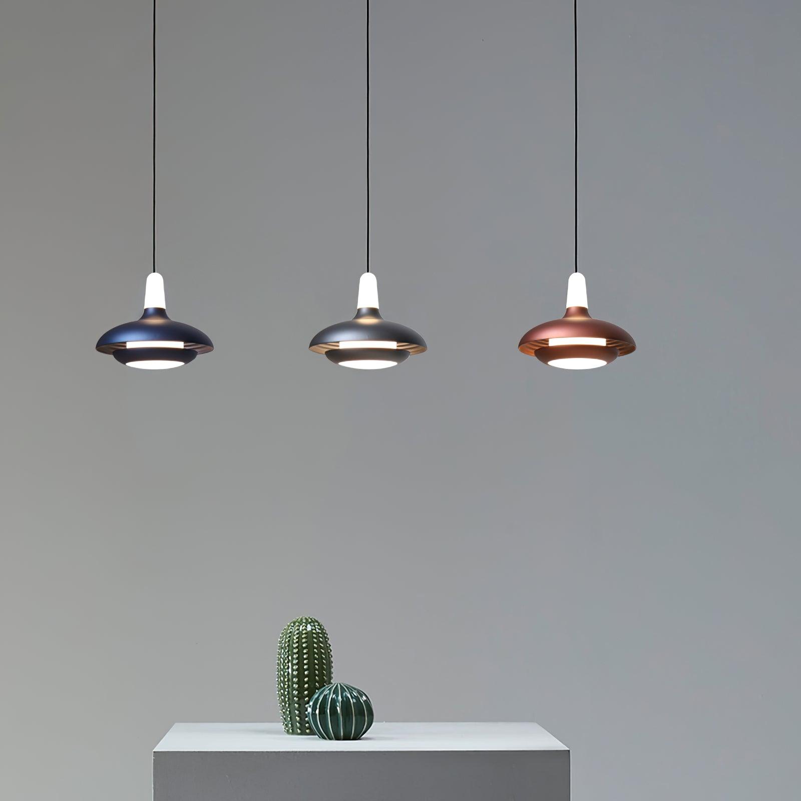 SolaraTrio Natural Style Aluminum Pendant Lamp With LED - OpalDwell