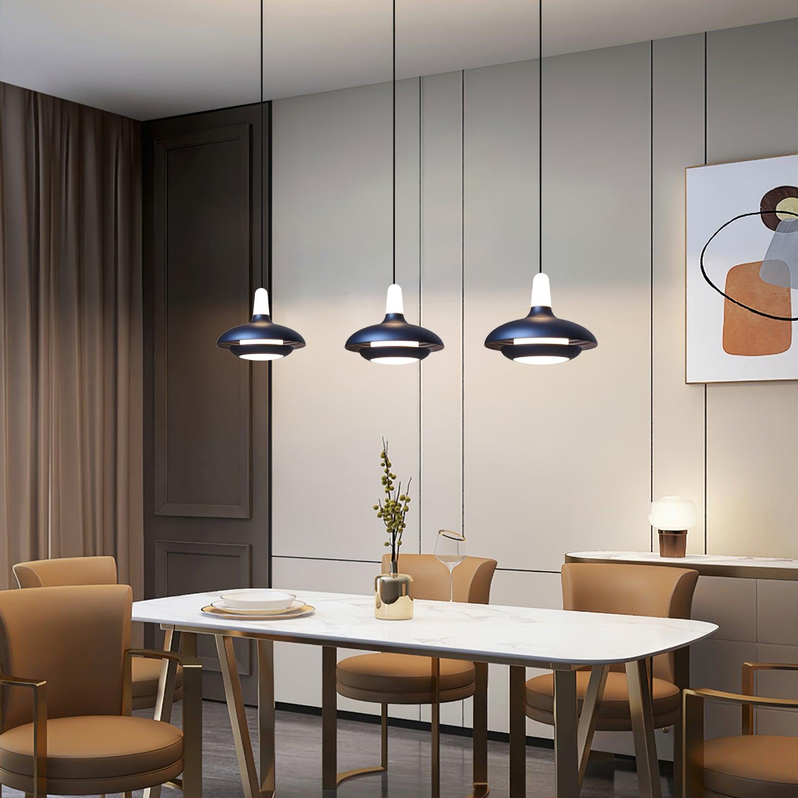 SolaraTrio Natural Style Aluminum Pendant Lamp With LED - OpalDwell