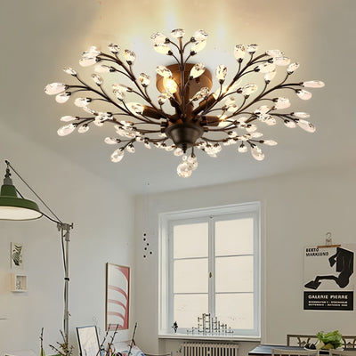 PetalGlow Nature Inspired Flush Mount Ceiling Light OpalDwell