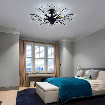 PetalGlow Nature Inspired Flush Mount Ceiling Light OpalDwell