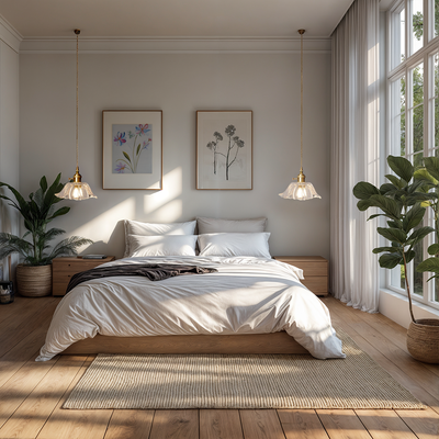 Liora | Floral Glass Pendant - OpalDwell