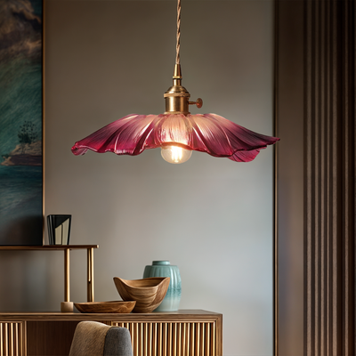 Liora | Floral Glass Pendant - OpalDwell