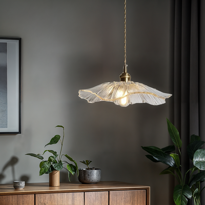 Liora | Floral Glass Pendant - OpalDwell