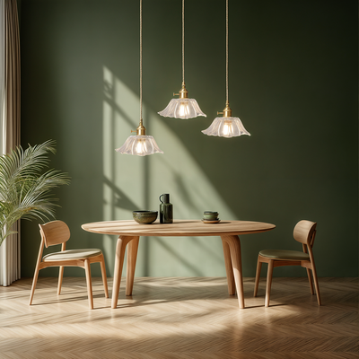 Liora | Floral Glass Pendant - OpalDwell