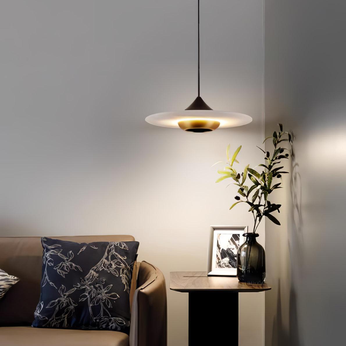 Elara Marble Pendant Light Modern With Integrated LED - OpalDwell