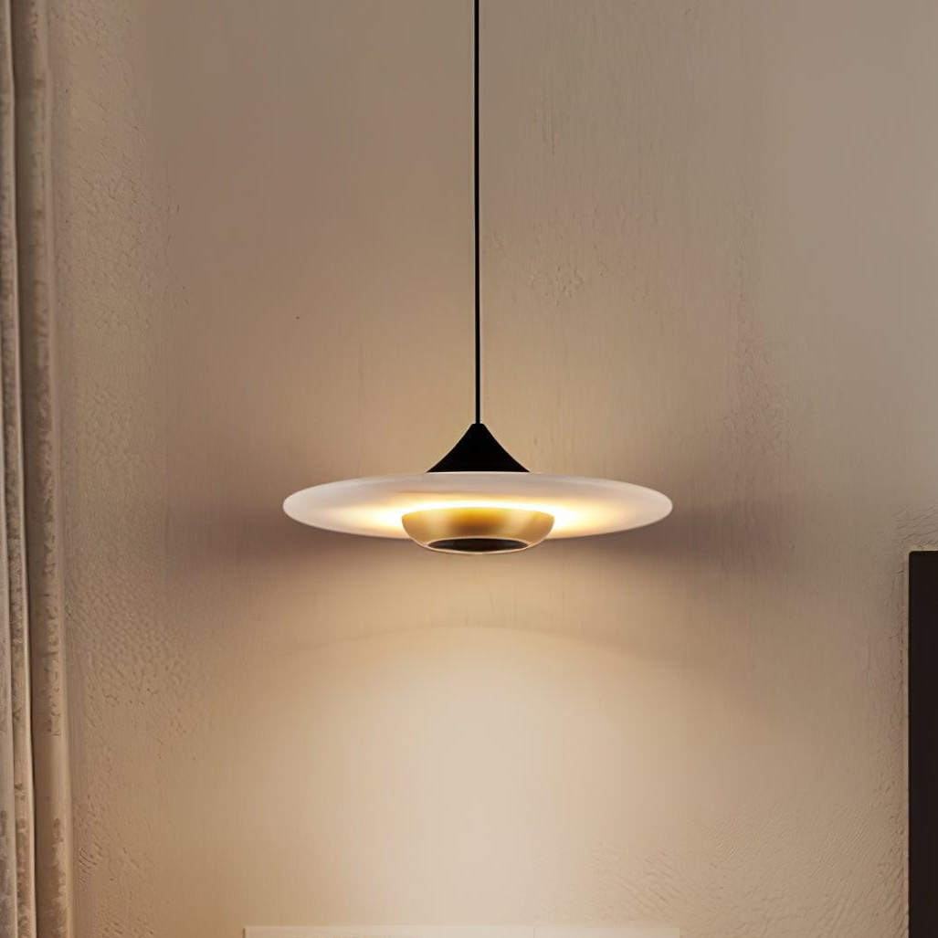 Elara Marble Pendant Light Modern With Integrated LED - OpalDwell