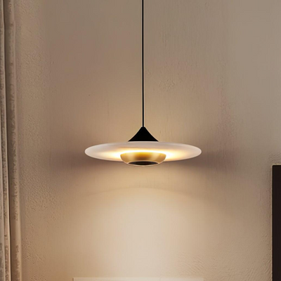 Elara Marble Pendant Light Modern With Integrated LED - OpalDwell