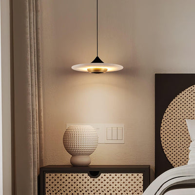 Elara Marble Pendant Light Modern With Integrated LED - OpalDwell