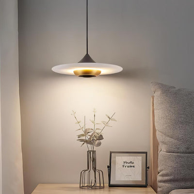 Elara Marble Pendant Light Modern With Integrated LED - OpalDwell