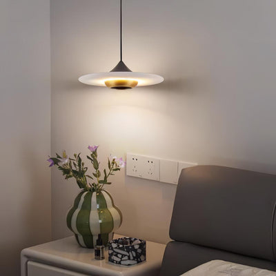 Elara Marble Pendant Light Modern With Integrated LED - OpalDwell