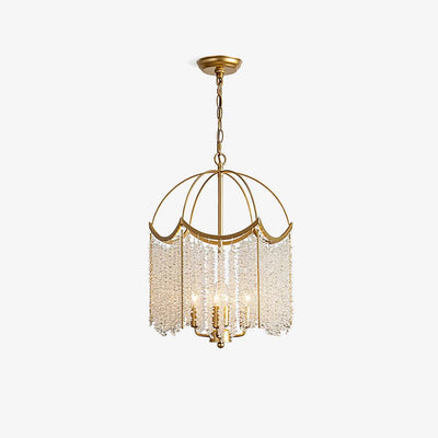 Opulent Crystal Pendant Light Gold Chandelier Ceiling Lamp OpalDwell