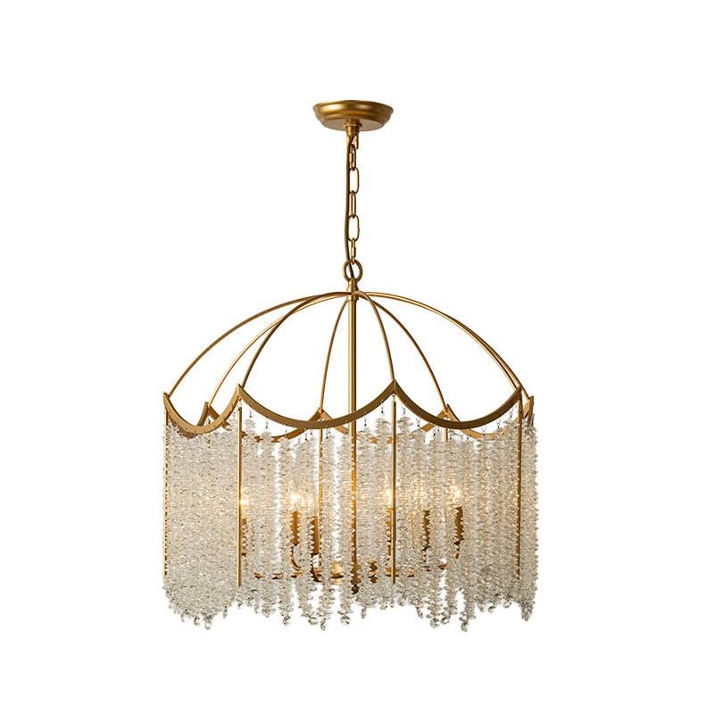 Opulent Crystal Pendant Light Gold Chandelier Ceiling Lamp OpalDwell