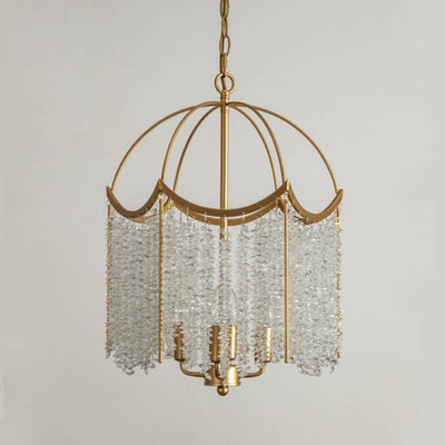 Opulent Crystal Pendant Light Gold Chandelier Ceiling Lamp OpalDwell