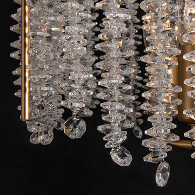 Opulent Crystal Pendant Light Gold Chandelier Ceiling Lamp OpalDwell