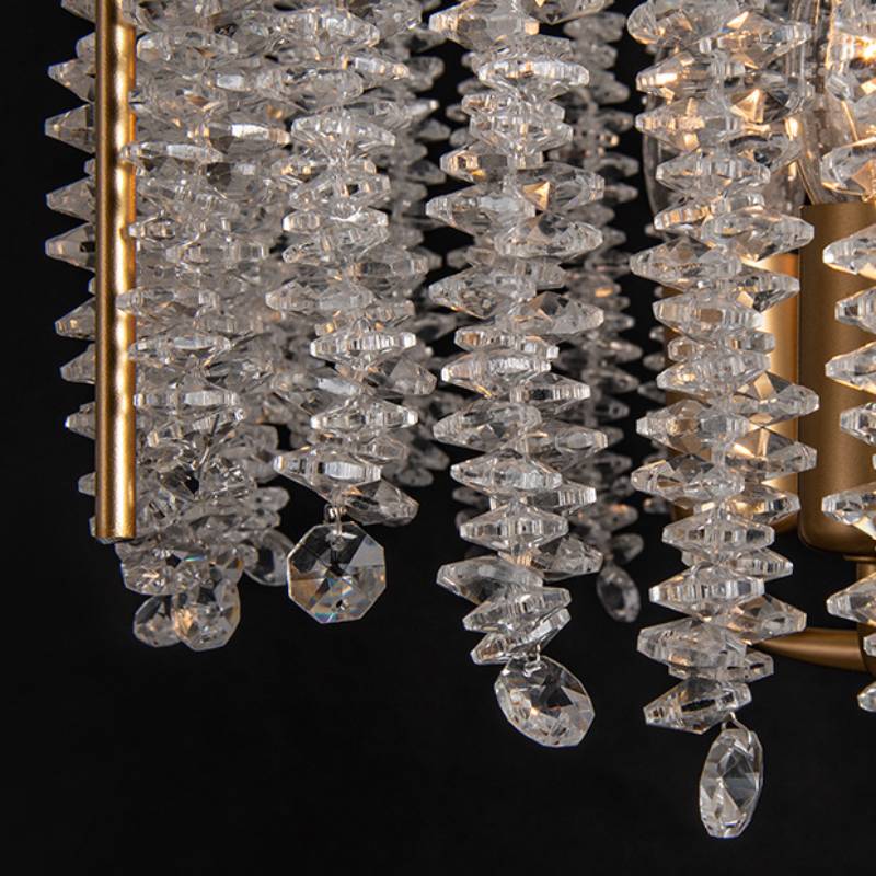 Opulent Crystal Pendant Light Gold Chandelier Ceiling Lamp OpalDwell