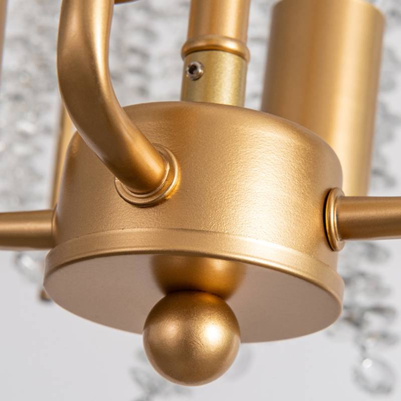 Opulent Crystal Pendant Light Gold Chandelier Ceiling Lamp OpalDwell
