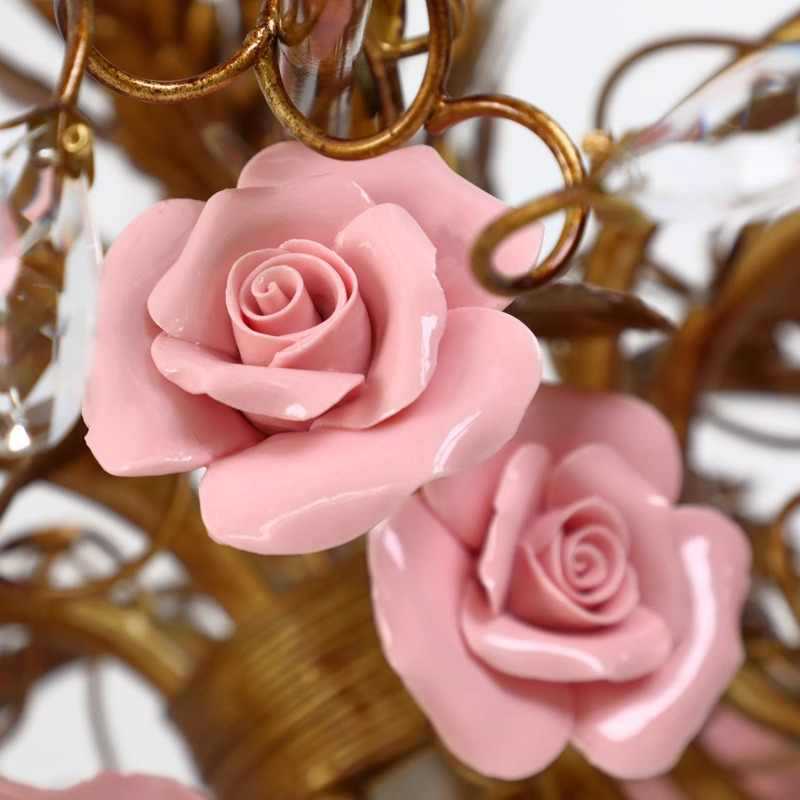 Rose Chandelier In French Country Style Vintage Ceiling Light OpalDwell