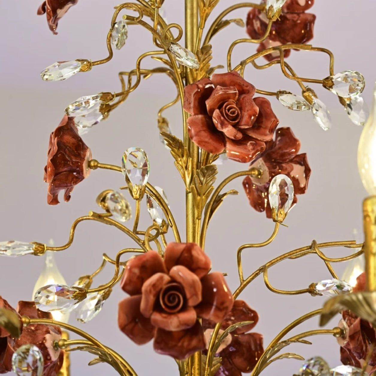 Rose Chandelier In French Country Style Vintage Ceiling Light OpalDwell
