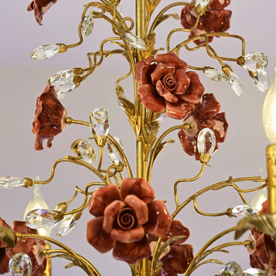 Rose Chandelier In French Country Style Vintage Ceiling Light OpalDwell