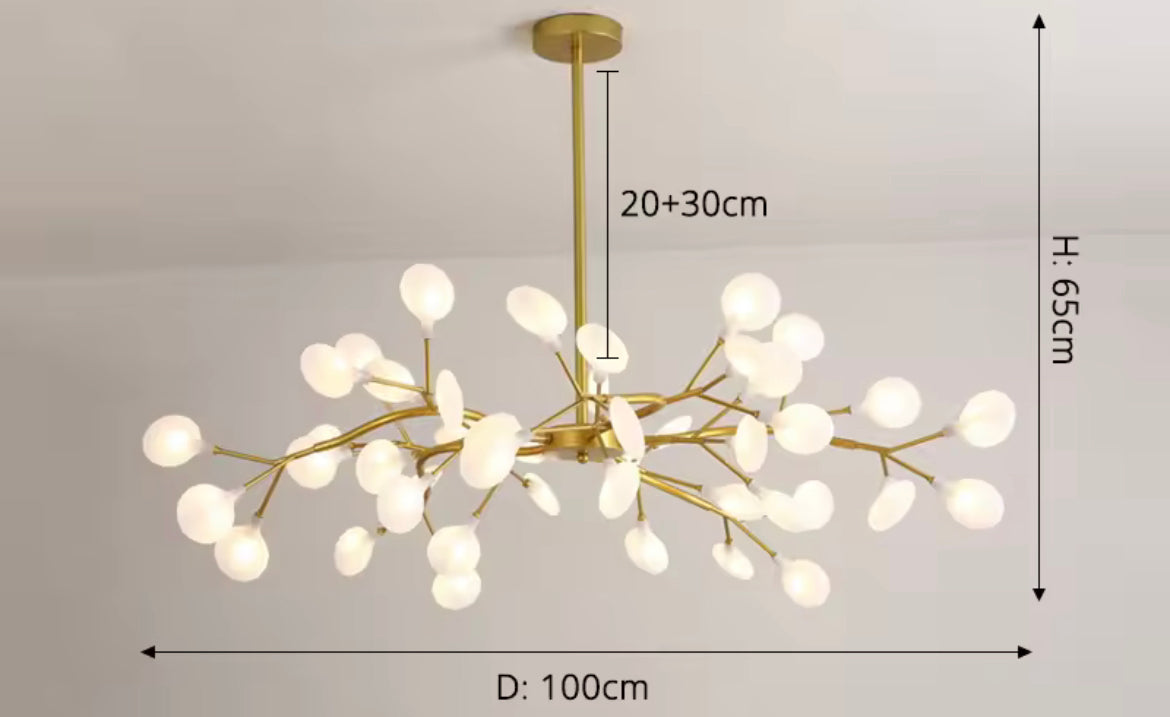 Gilded Branch Chandelier - OpalDwell