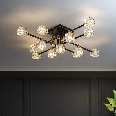 Cube Chandelier in Black - OpalDwell