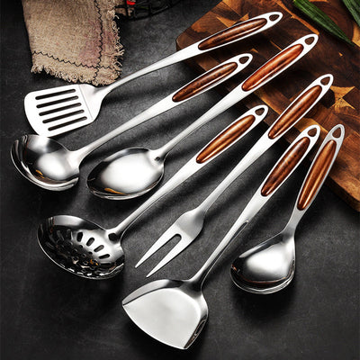 Viretta 10-Piece Stainless Steel Kitchen Utensil Set With Ergonomic Handles - OpalDwell