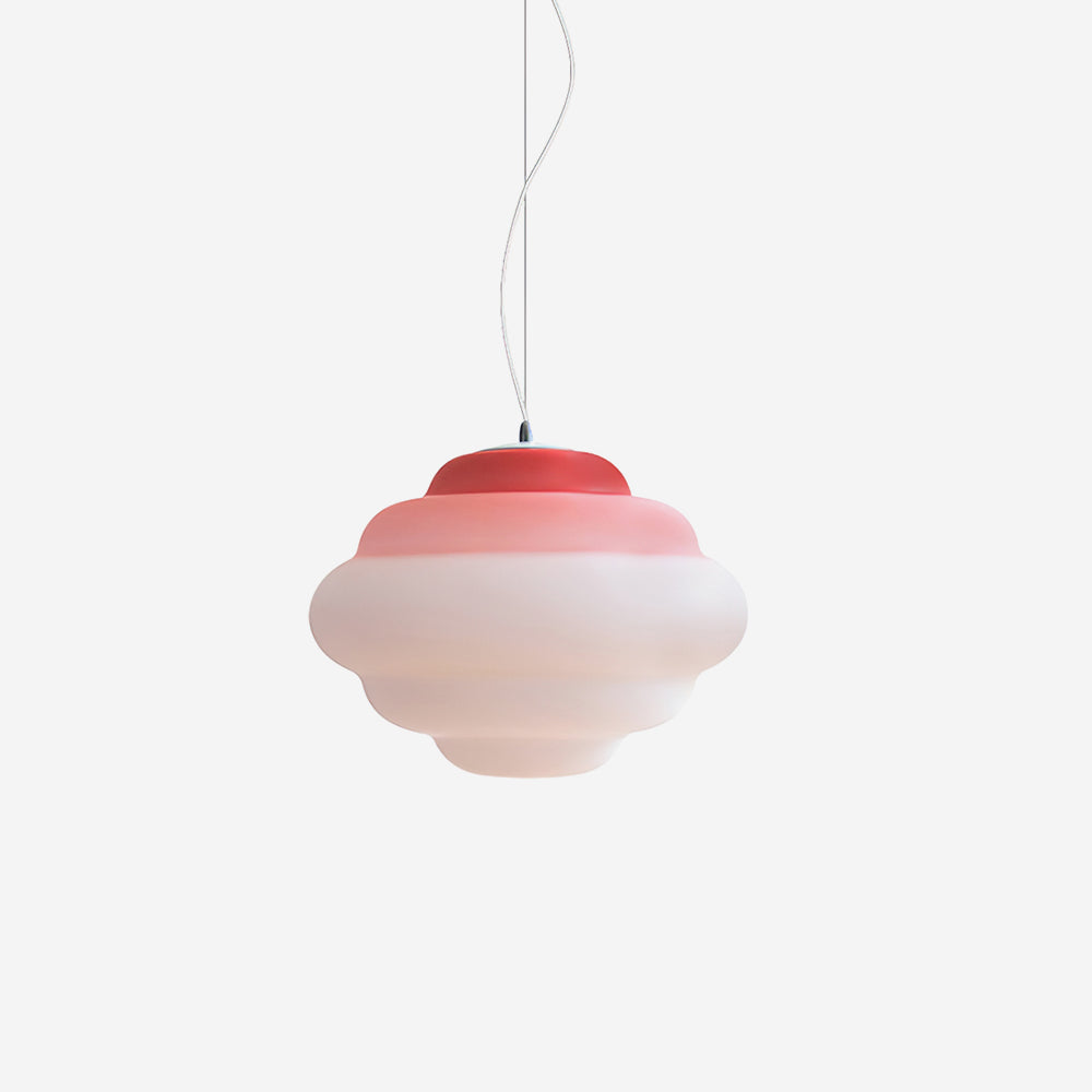 AuroraHue Gradient Frosted Glass Pendant Lamp For Ambience - OpalDwell