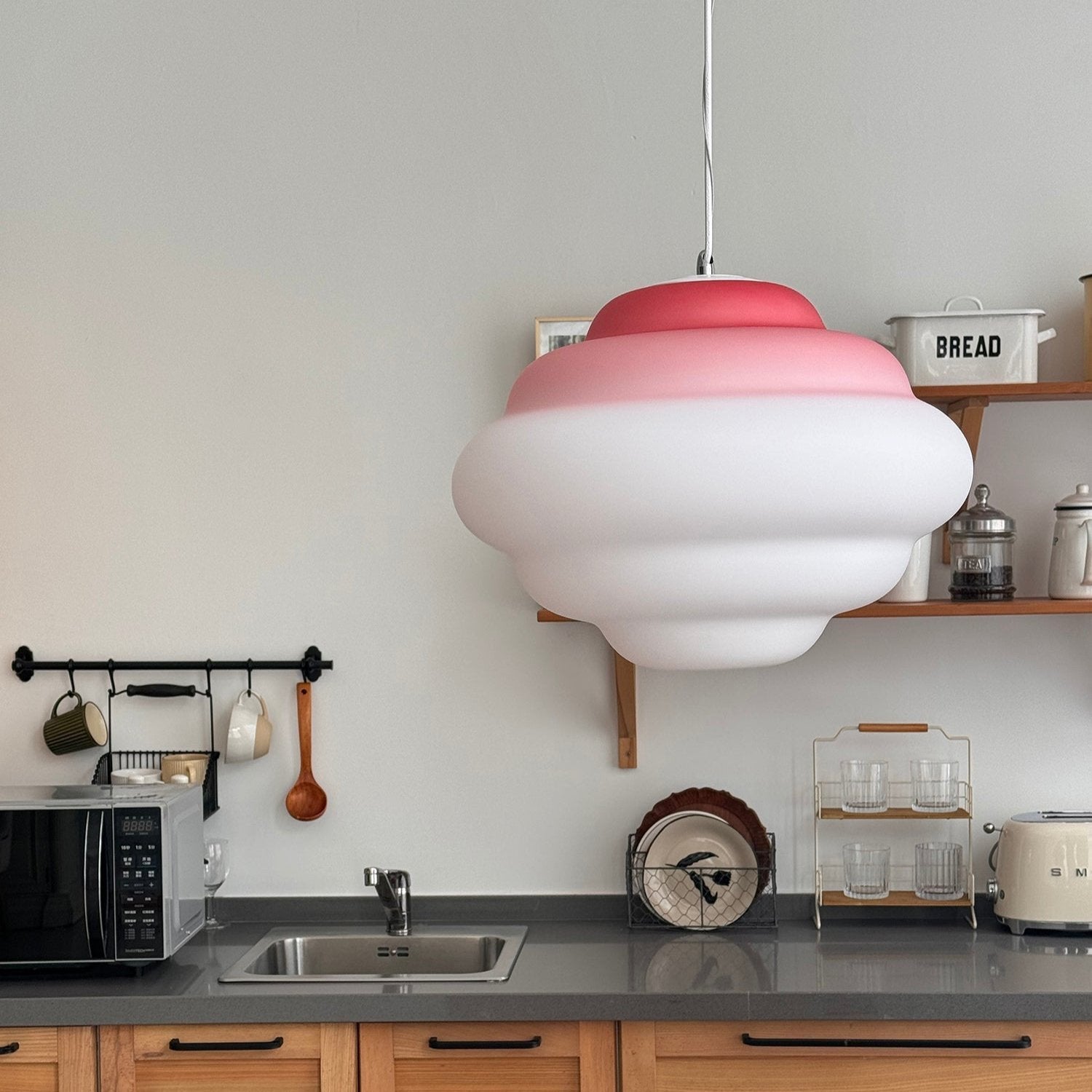 AuroraHue Gradient Frosted Glass Pendant Lamp For Ambience - OpalDwell