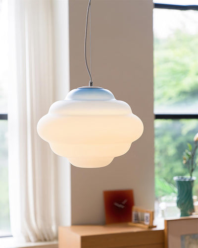 AuroraHue Gradient Frosted Glass Pendant Lamp For Ambience - OpalDwell