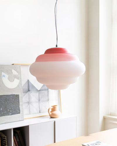AuroraHue Gradient Frosted Glass Pendant Lamp For Ambience - OpalDwell