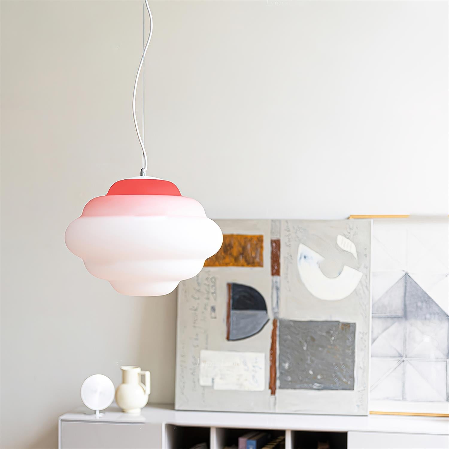 AuroraHue Gradient Frosted Glass Pendant Lamp For Ambience - OpalDwell