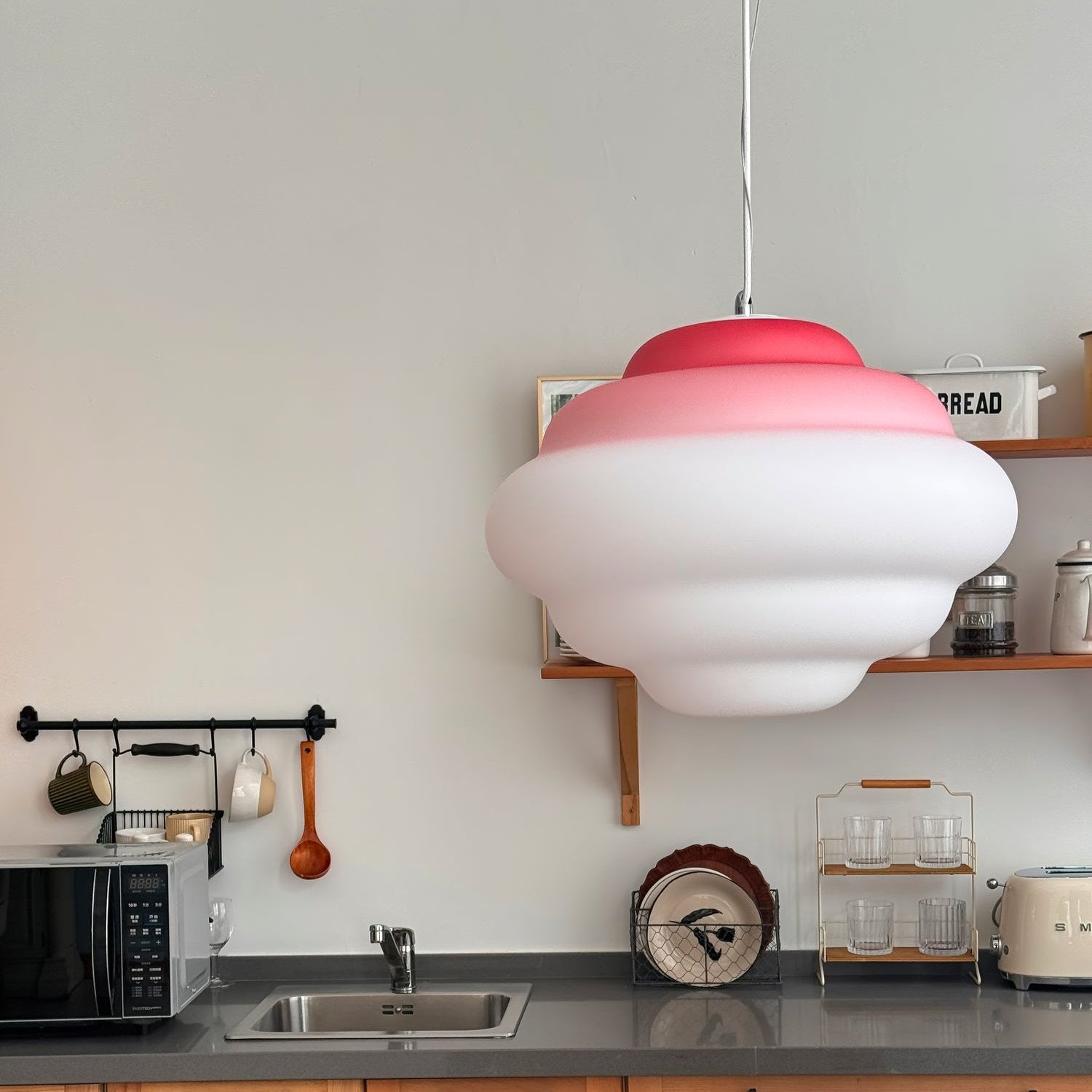 AuroraHue Gradient Frosted Glass Pendant Lamp For Ambience - OpalDwell
