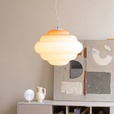 AuroraHue Gradient Frosted Glass Pendant Lamp For Ambience - OpalDwell