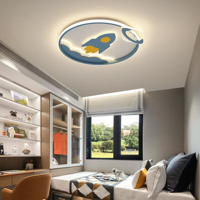 Orion Rocket Chandelier for Kids' Room | OpalDwell - OpalDwell