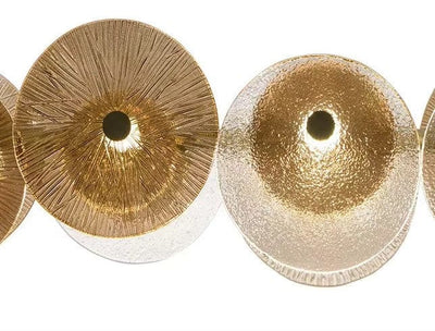 Bellara Circular Glass Chandelier In Gold | OpalDwell - OpalDwell