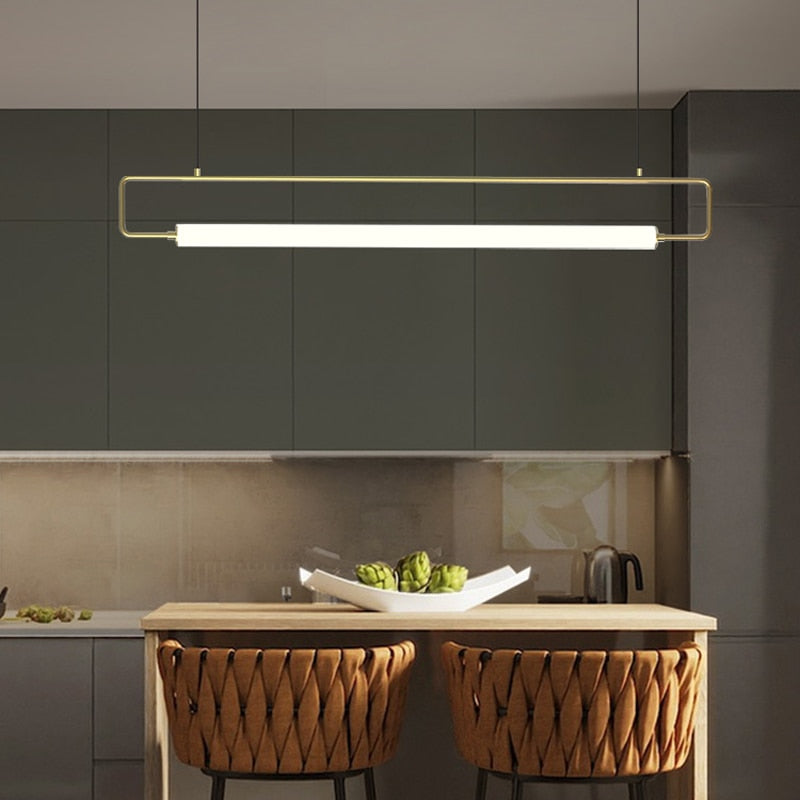 Nordis Arc Dining Bar Chandelier Black Minimalist Light - OpalDwell