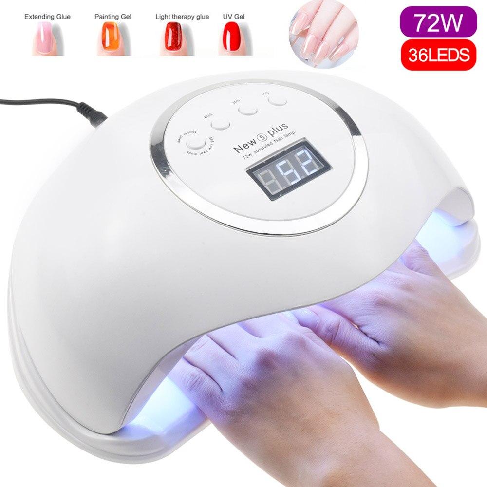 LumaPro | 72W UV LED Nail Lamp With LCD Timer 99s Mode - OpalDwell