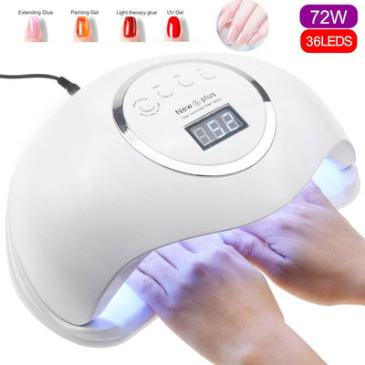 LumaPro | 72W UV LED Nail Lamp With LCD Timer 99s Mode - OpalDwell
