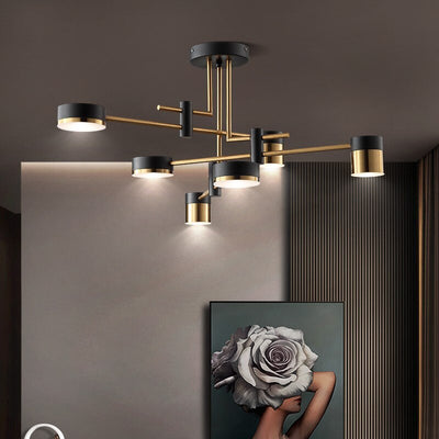 Elara | Scandinavian Black And Gold Chandelier | OpalDwell - OpalDwell