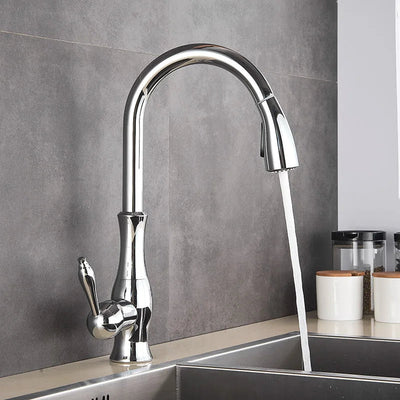 LumaGleam Gold Kitchen Faucet With Pull Out Sprayer OpalDwell
