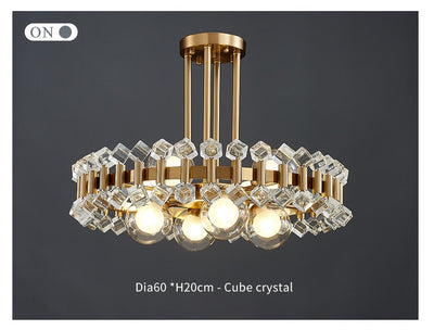 Lumira Colorful Crystal Chandelier for Living Room - OpalDwell