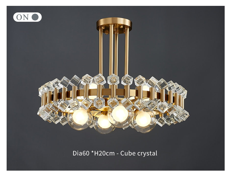 Lumira Colorful Crystal Chandelier for Living Room - OpalDwell