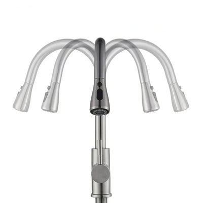 AeroFlex Kitchen Faucet with Flexible Spout Brushed Nickel OpalDwell