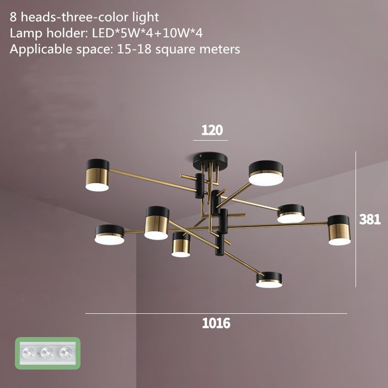 Elara | Scandinavian Black And Gold Chandelier | OpalDwell - OpalDwell