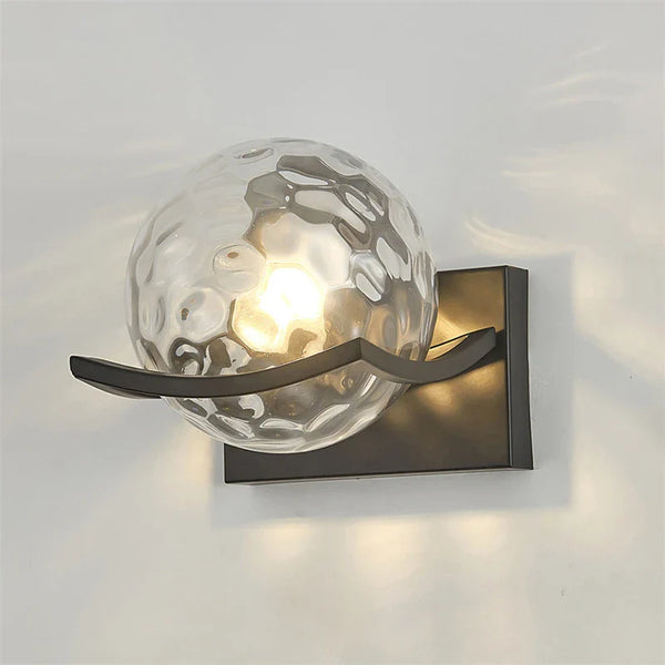 AureaLume Glass LED Wall Lamp for Bedroom Modern Glow - OpalDwell