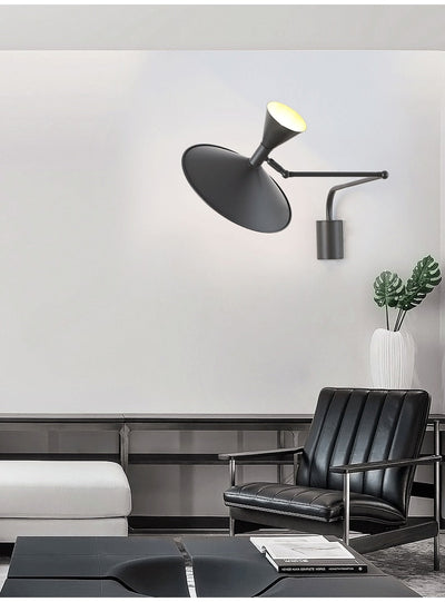 NovaSwing Wall Lamp Plug In Swing Arm for Bedroom Decor - OpalDwell