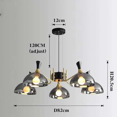 Lucentus | LED Chandelier in Black Glass - OpalDwell