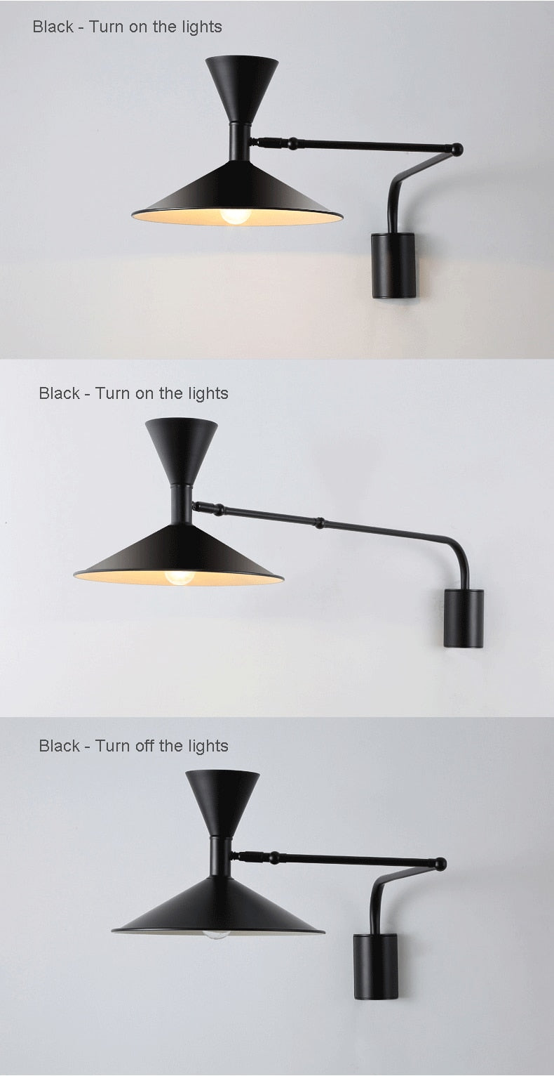 NovaSwing Wall Lamp Plug In Swing Arm for Bedroom Decor - OpalDwell