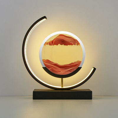 Hourglass Sands Desk Lamp With Warm Glow Accent Finish - OpalDwell